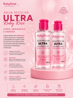 ÁGUA MICELAR RUBY ROSE