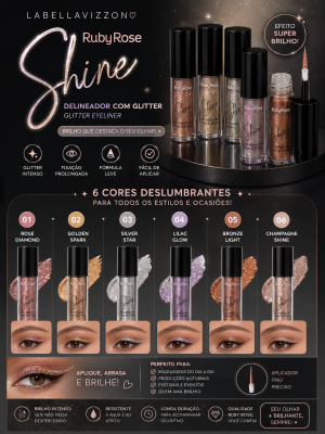Delineador glitter Ruby Rose