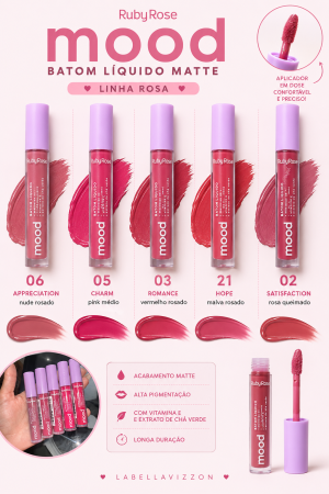 Batom matte mood Ruby Rose