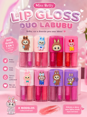 GLOSS DUO LABUBU COM BRILHO E GLOSS