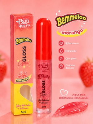GLOSS GLITTER MORANGO BEMMELOO