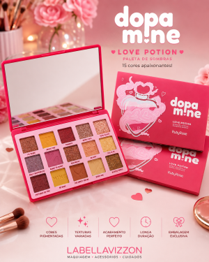 KIT COM 3 paletas Dopamine Ruby rose