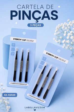 CARTELA COM 3 PINÇAS