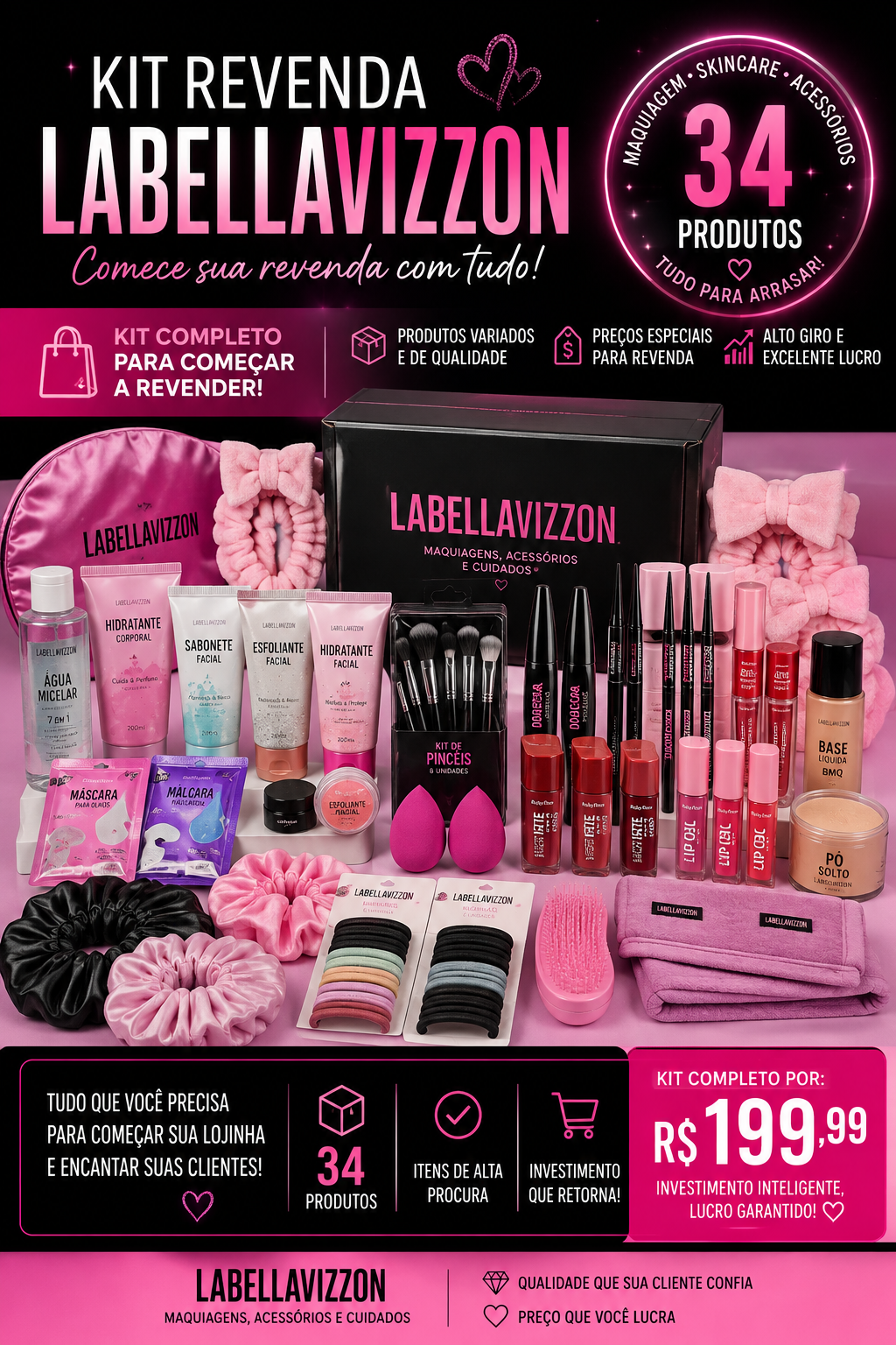 KIT BELLA VENDA 1 - 34 PRODUTOS