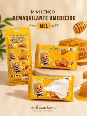 Mini lenço demaquilante com 8 unidades