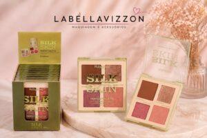 PALETA DE CONTORNO, BLUSH E ILUMINADOR SILK SKIN RUBY ROSE