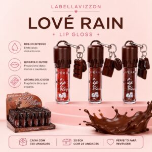 Gloss chaveiro chocolate love rain