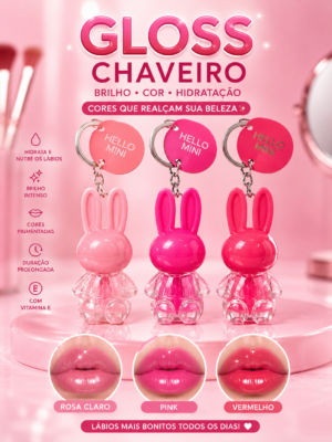 Gloss chaveiro coelho