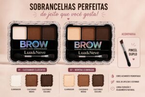 Paleta lua e neve sobrancelhas